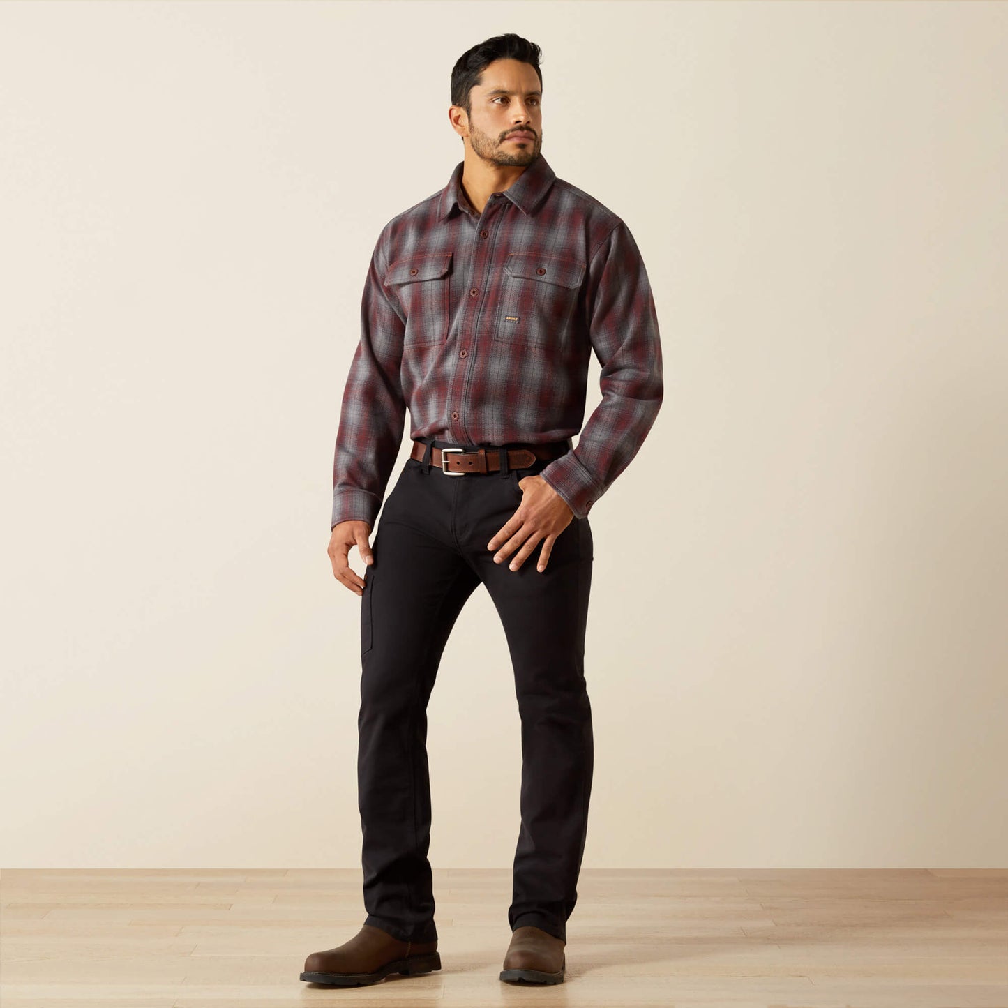 Ariat Men Rebar Heavy Flannel Work Shirt