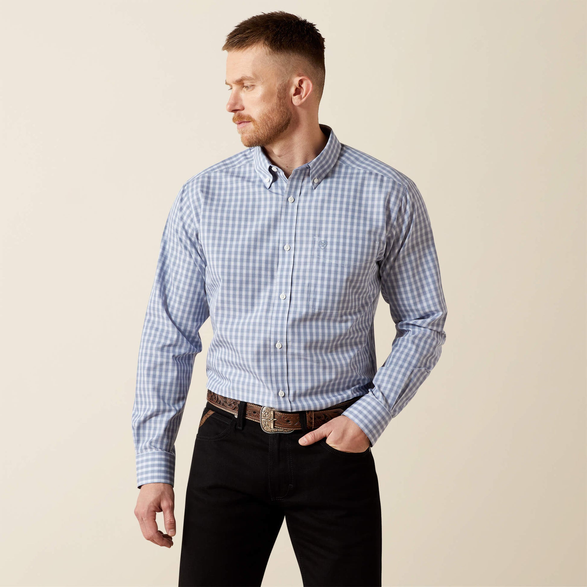 Ariat Men Wrinkle Free Brett Fitted Shirt