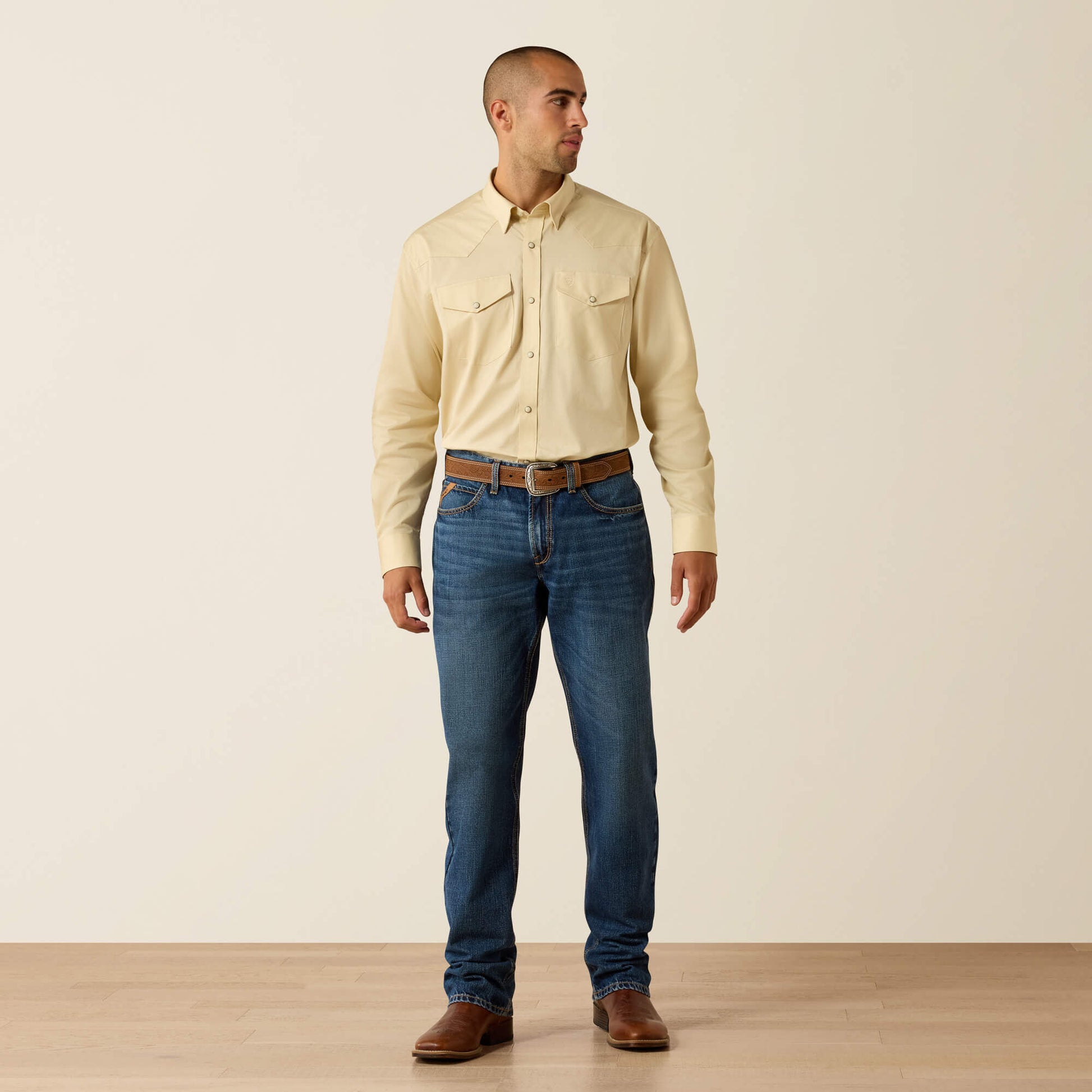 Ariat Men Lightweight Twill Classic Fit Snap Shirt