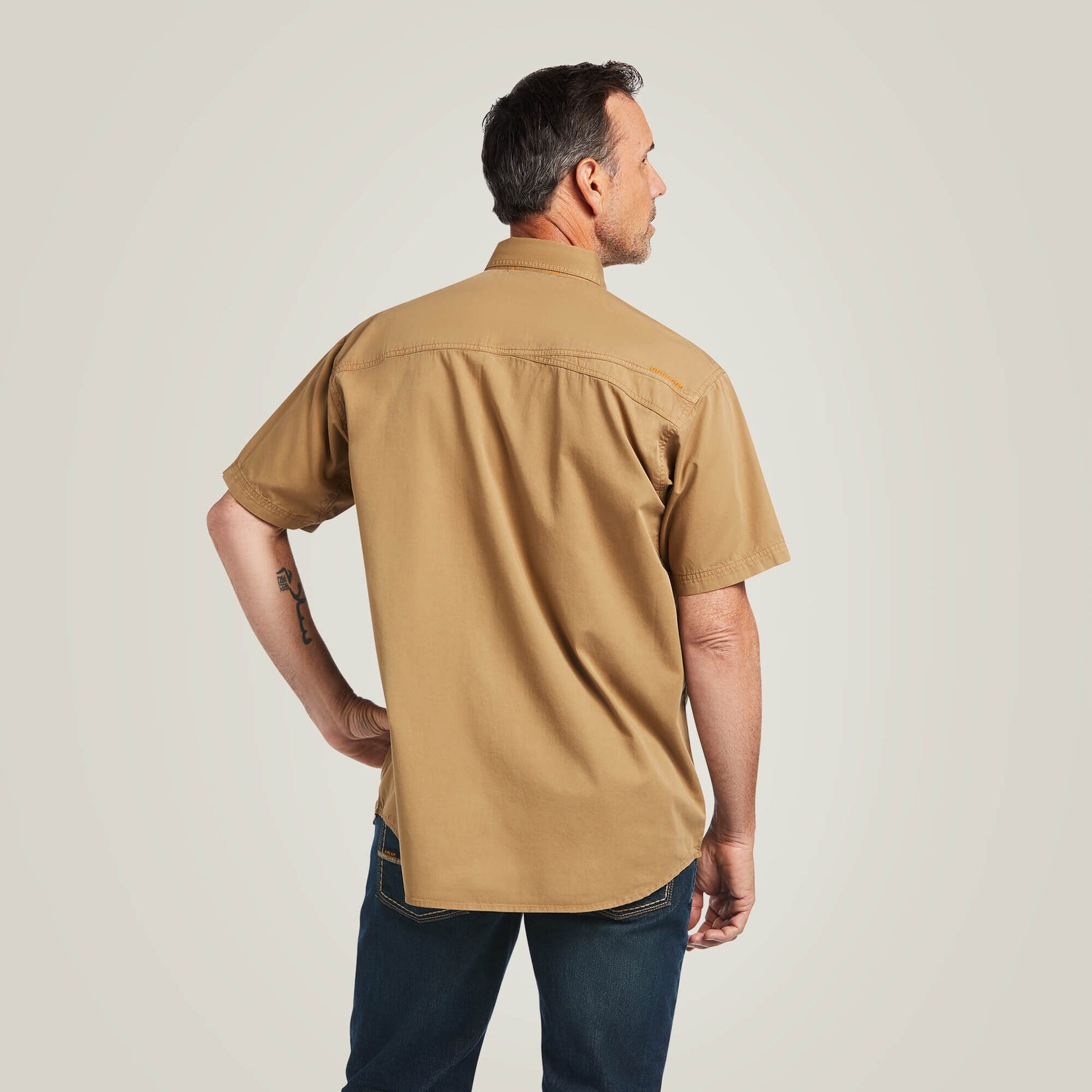 Ariat Men Rebar Washed Twill Work Shirt