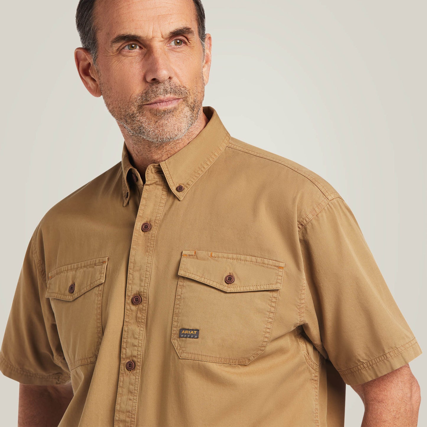 Ariat Men Rebar Washed Twill Work Shirt