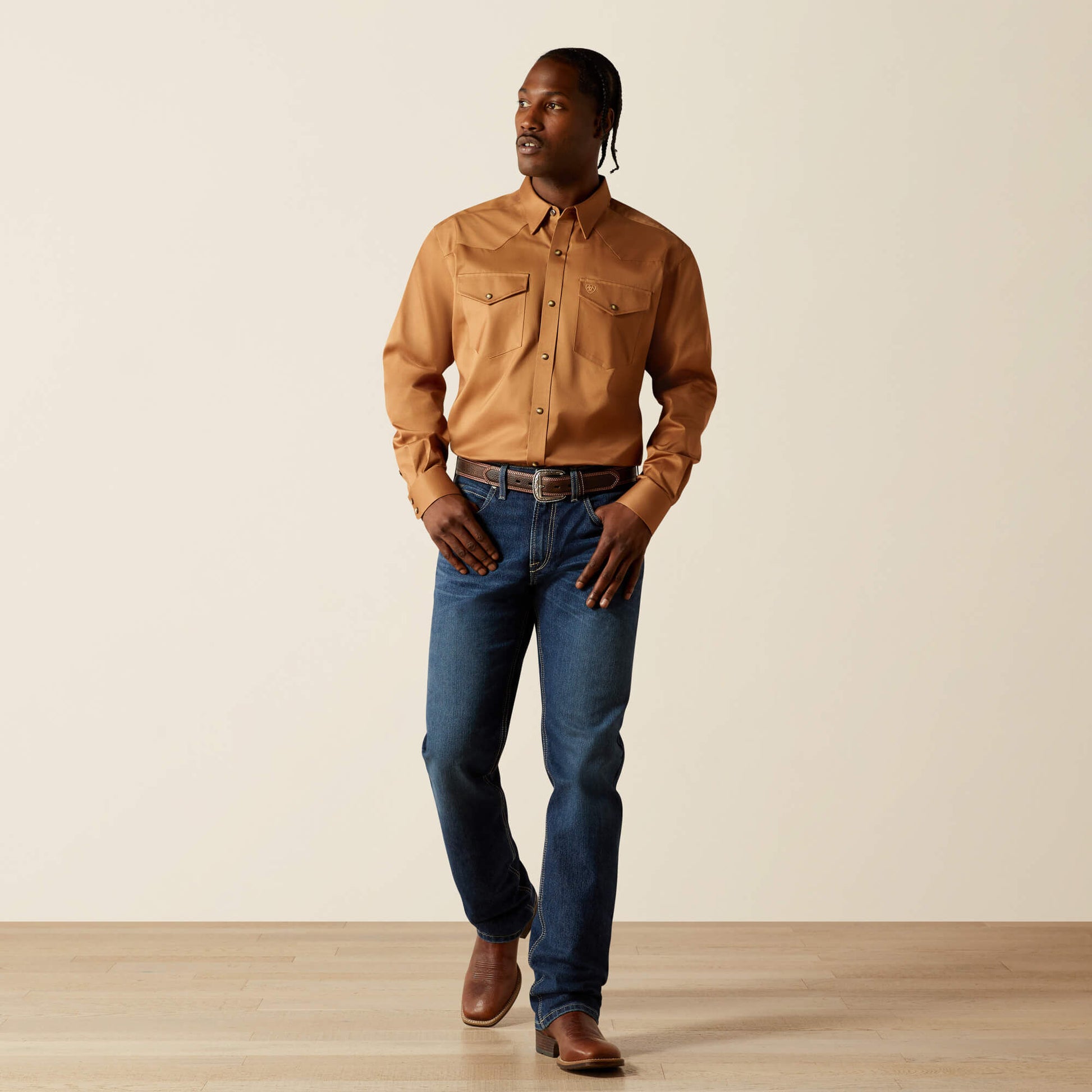 Ariat Men Solid Twill Classic Fit Shirt