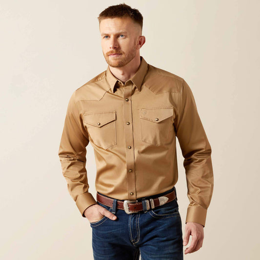 Ariat Men Solid Twill Fitted Shirt