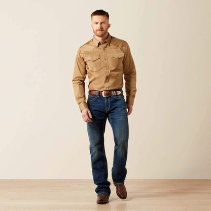 Ariat Men Solid Twill Fitted Shirt