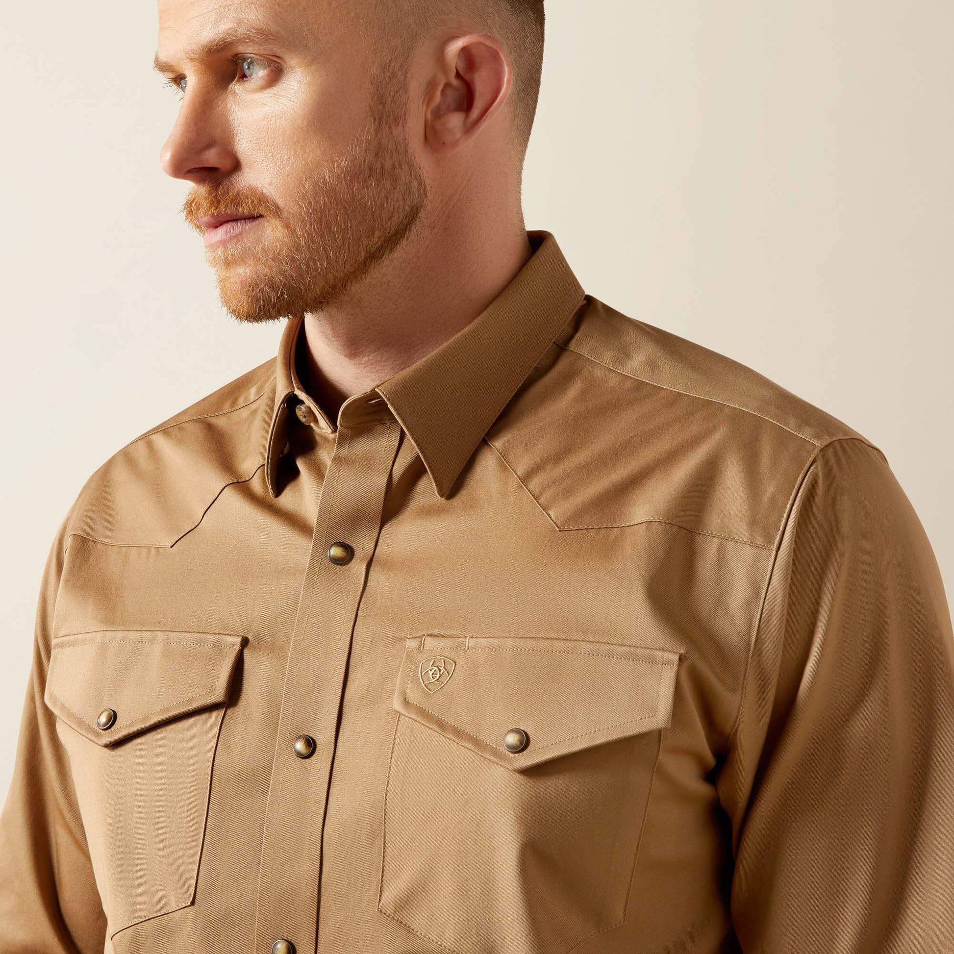 Ariat Men Solid Twill Fitted Shirt