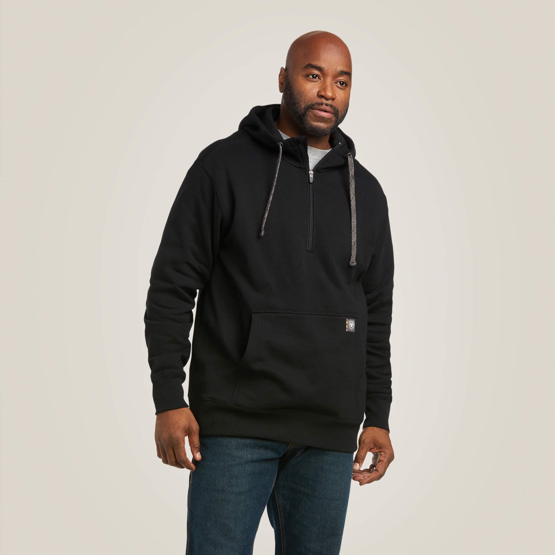 Ariat Men Rebar Workman 1/4 Zip Hoodie