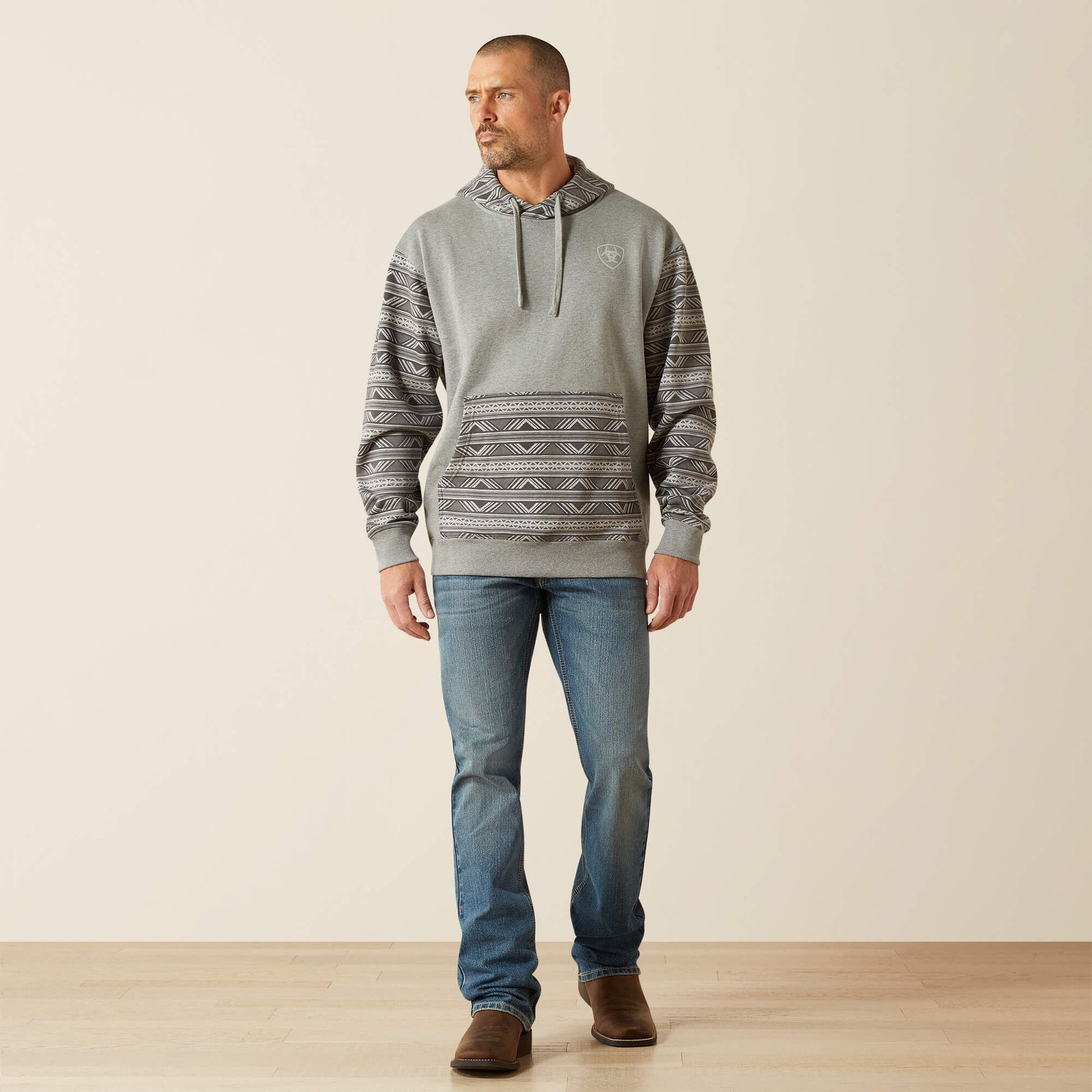 Ariat Men Southwestern Color Block Hoodie