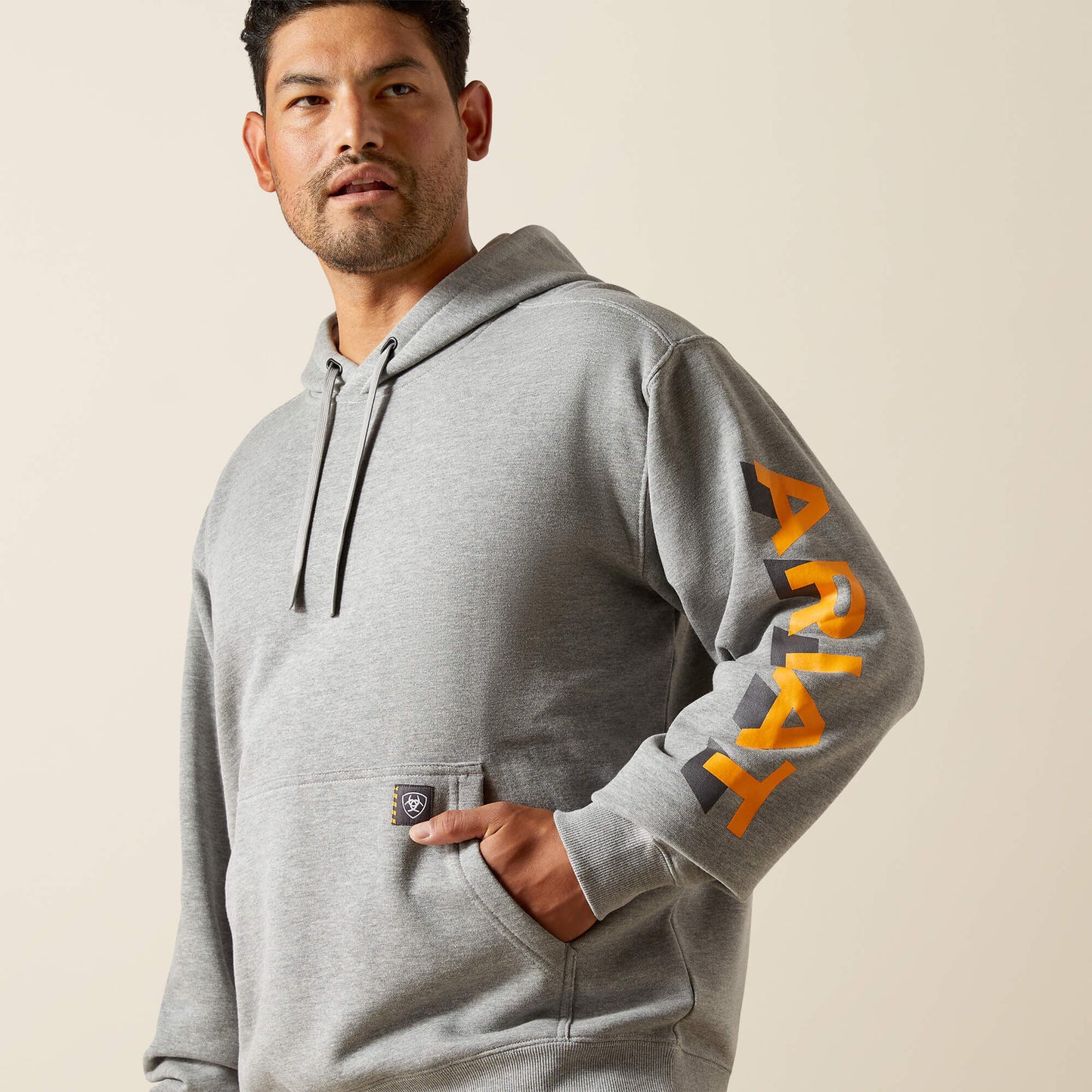 Ariat Men Rebar Lightweight Logo Hoodie