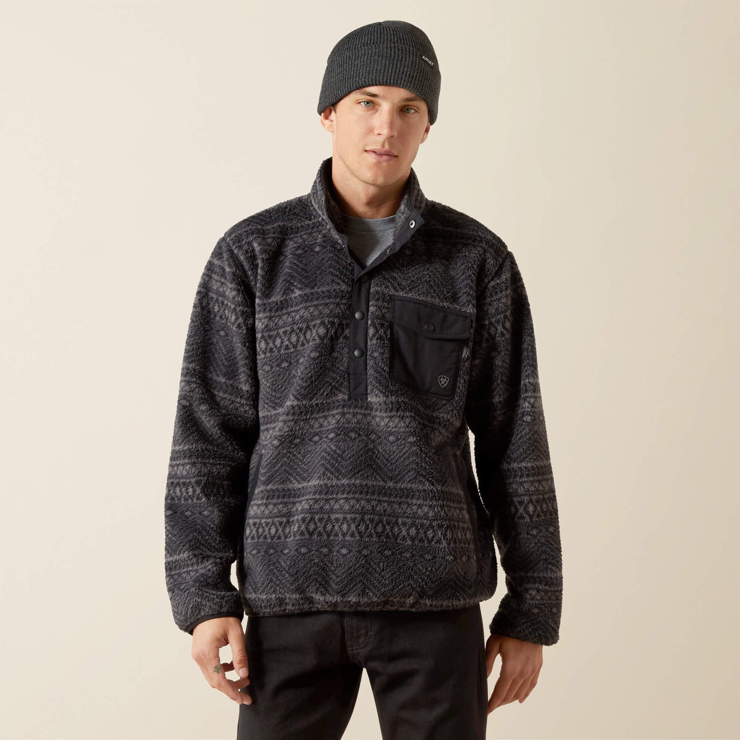 Ariat Men Polar Bear Mock Sweater
