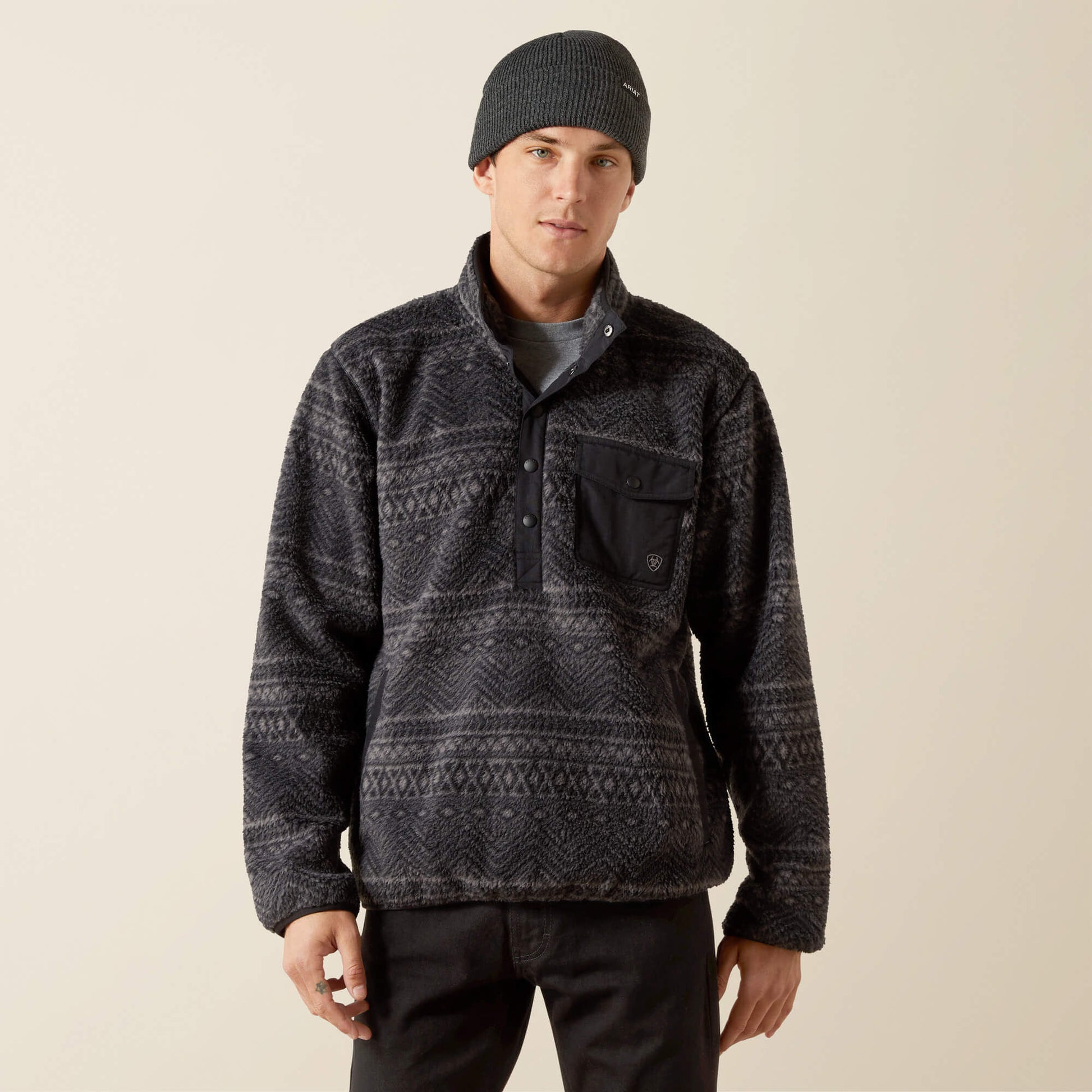 Ariat Men Polar Bear Mock Sweater