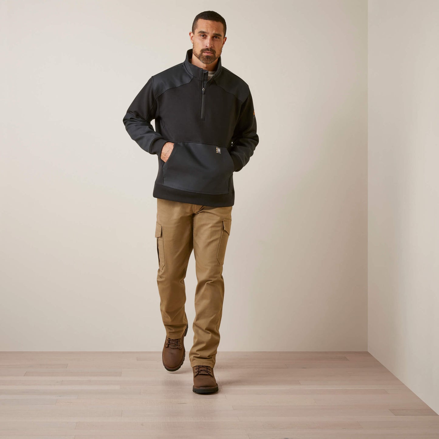 Ariat Men Rebar Workman Duracanvas 1/4 Zip Sweatshirt