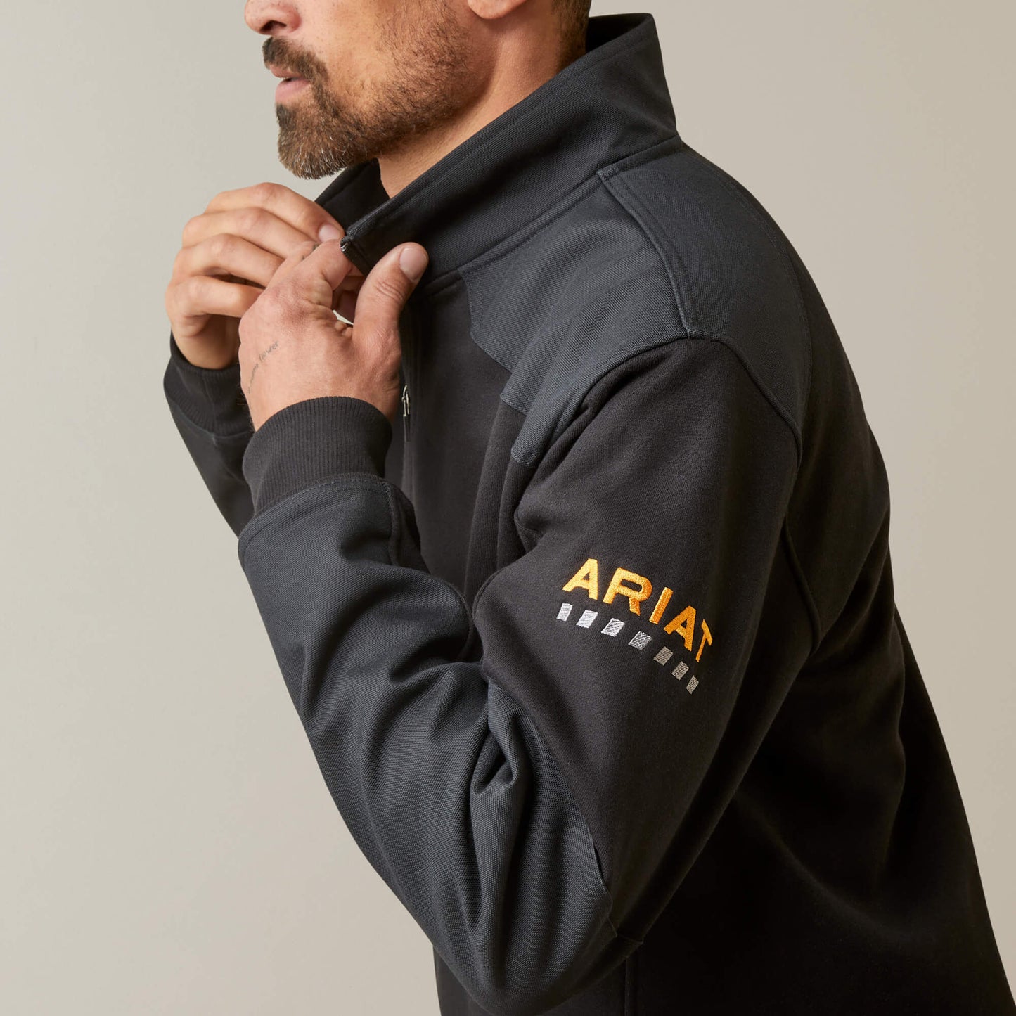 Ariat Men Rebar Workman Duracanvas 1/4 Zip Sweatshirt