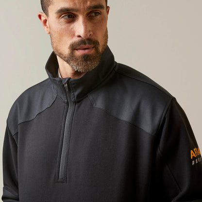 Ariat Men Rebar Workman Duracanvas 1/4 Zip Sweatshirt