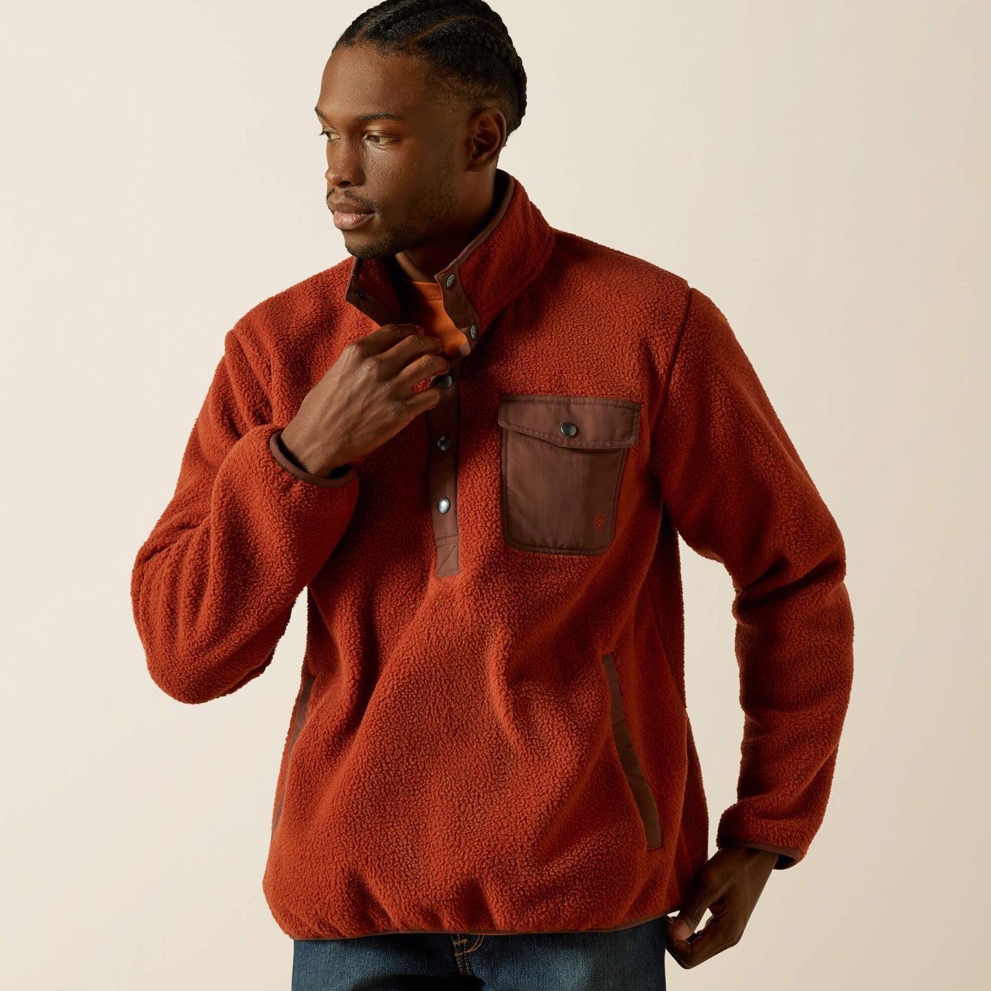 Ariat Men Polar Bear Mock Sweater
