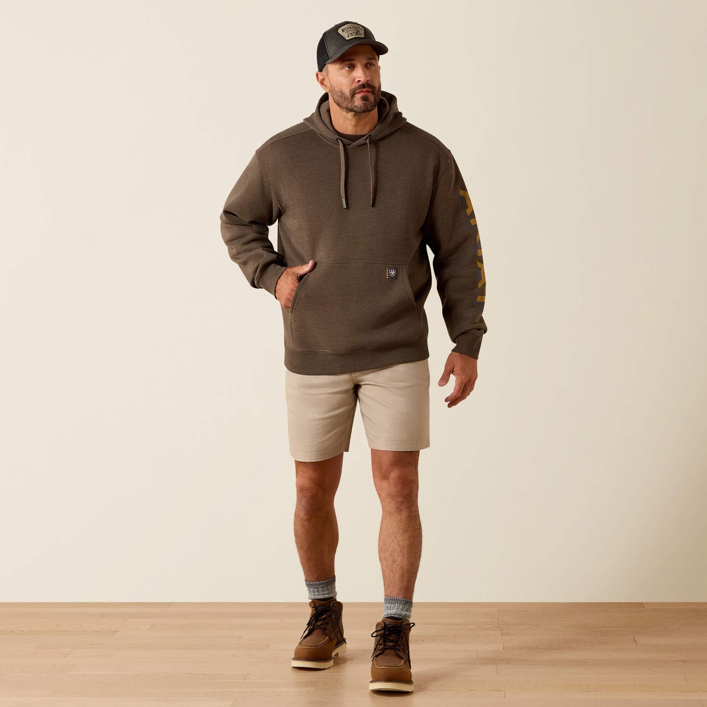 Ariat Men Rebar Lightweight Logo Hoodie