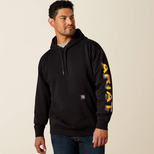 Ariat Men Rebar Lightweight Logo Hoodie
