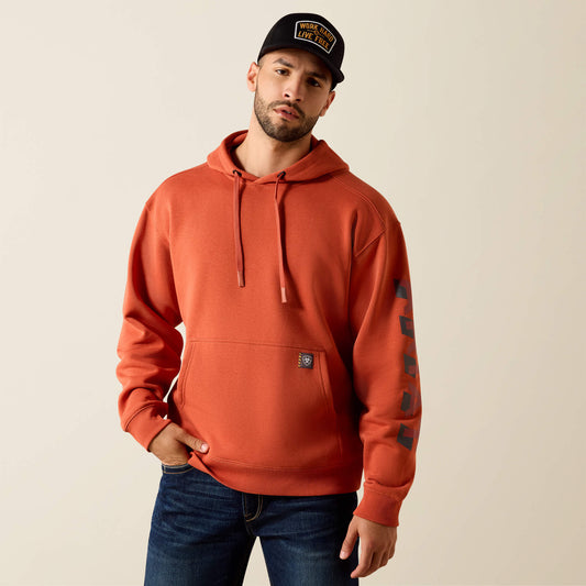 Ariat Men Rebar Lightweight Logo Hoodie
