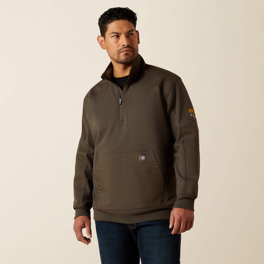 Ariat Men Rebar Workman Duracanvas 1/4 Zip Sweatshirt