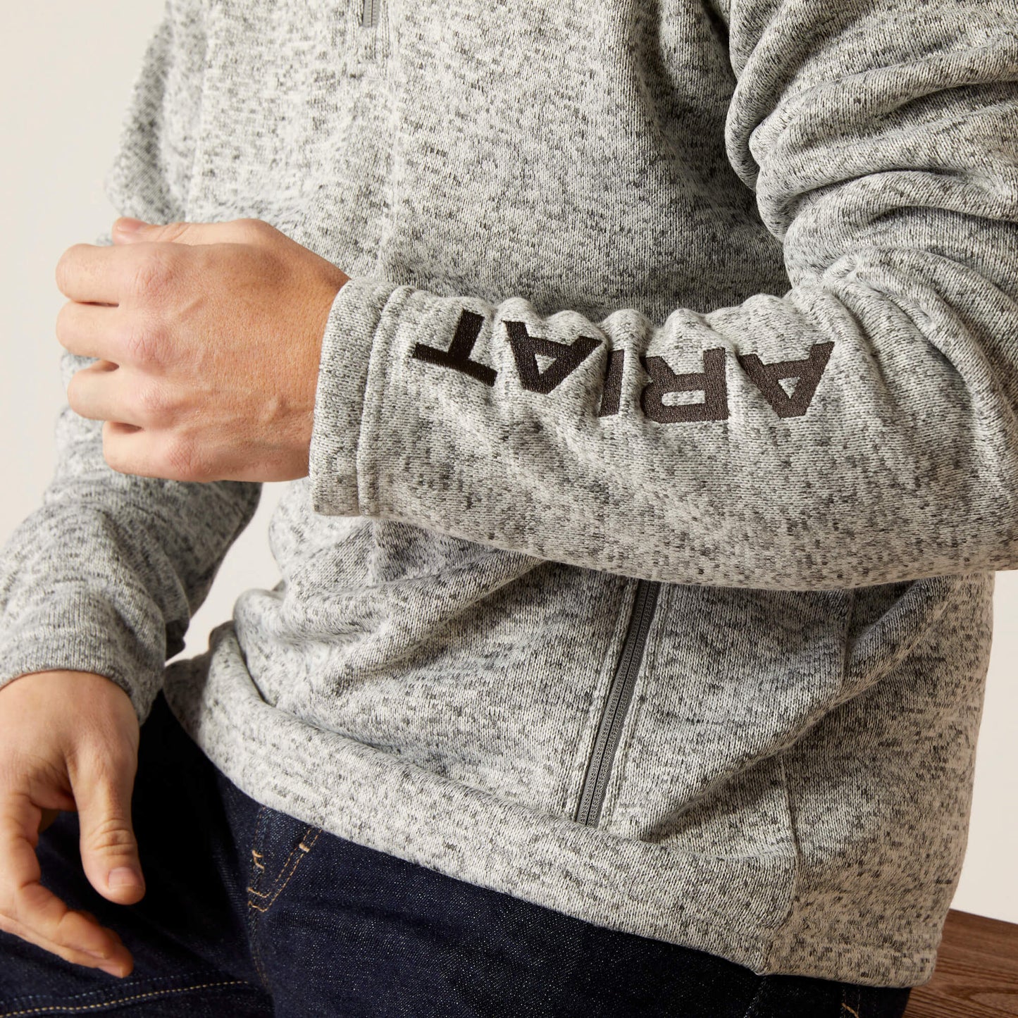Ariat Men Caldwell Logo 1/4 Zip Sweater