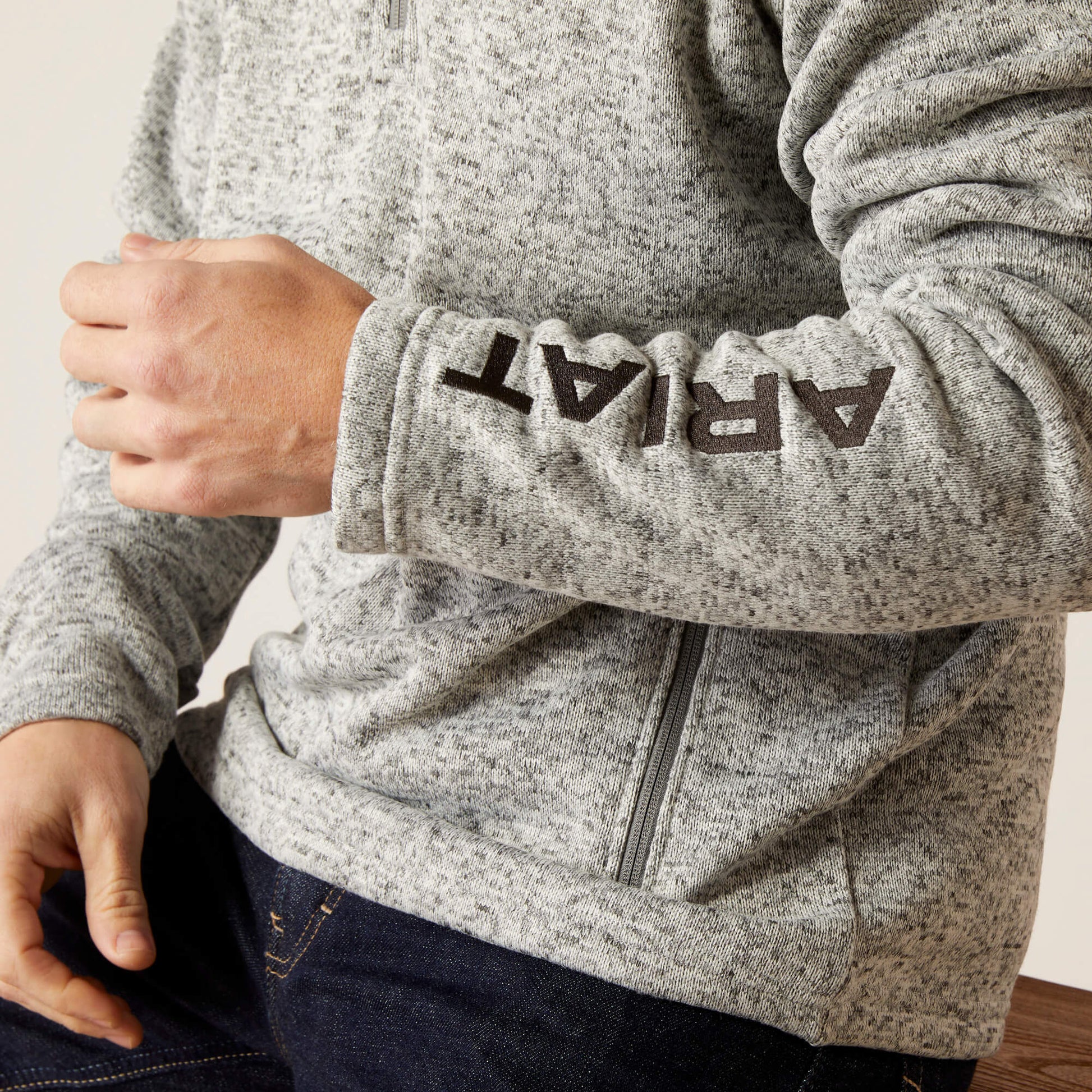 Ariat Men Caldwell Logo 1/4 Zip Sweater