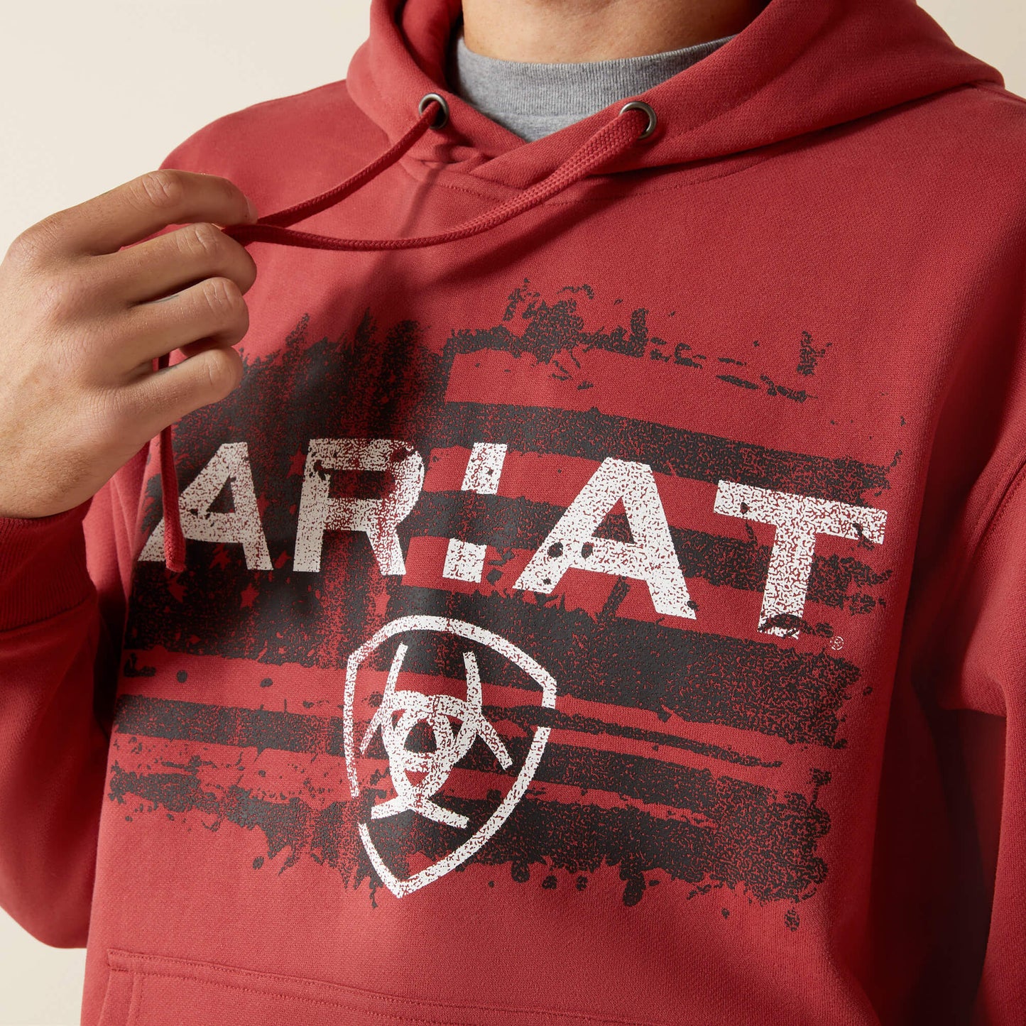 Ariat Men Ariat Liquid Stamp Flag Hoodie