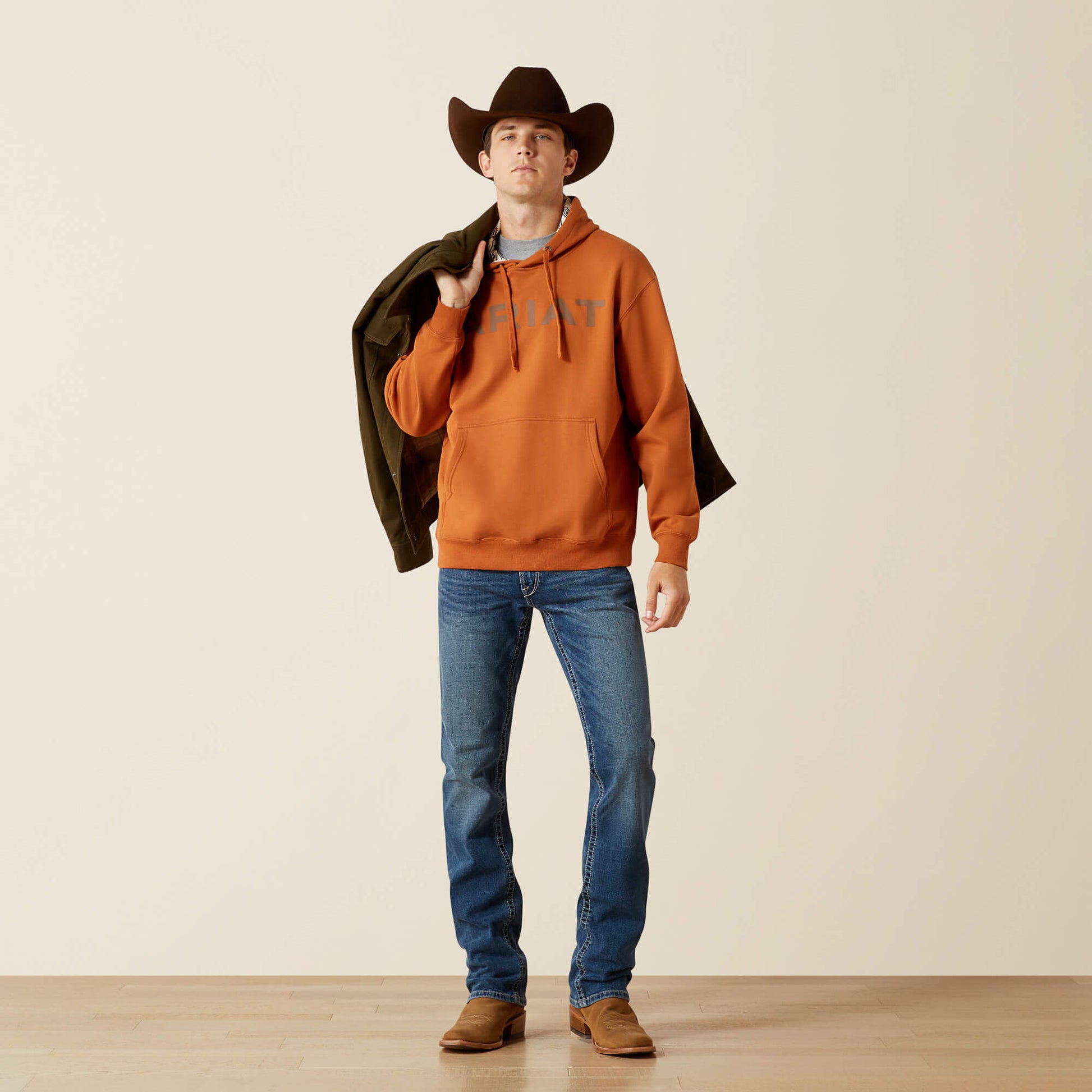 Ariat Men Ariat Stitch Shield Logo Hoodie