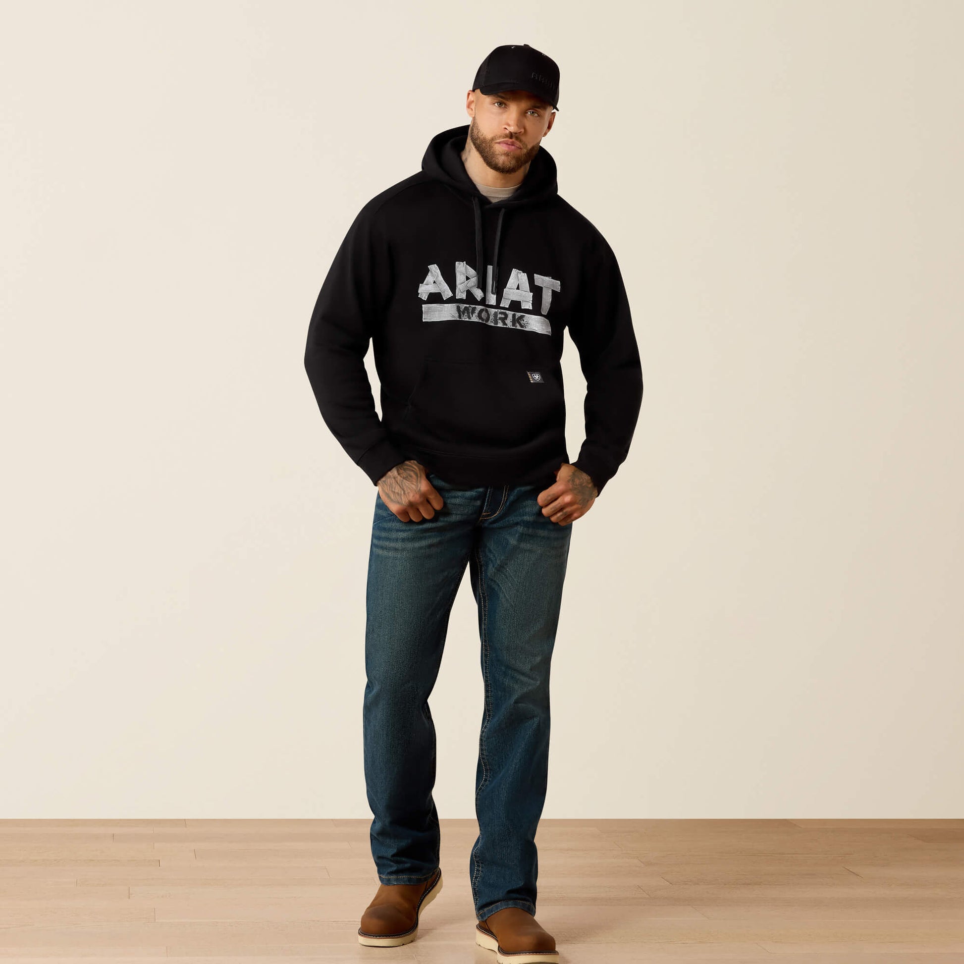Ariat Men Rebar Lightweight Duct Logo Hoodie