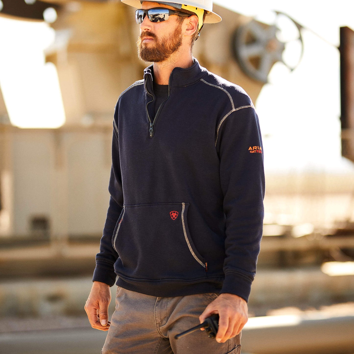 Ariat Men FR Polartec Fleece 1/4 Zip Top