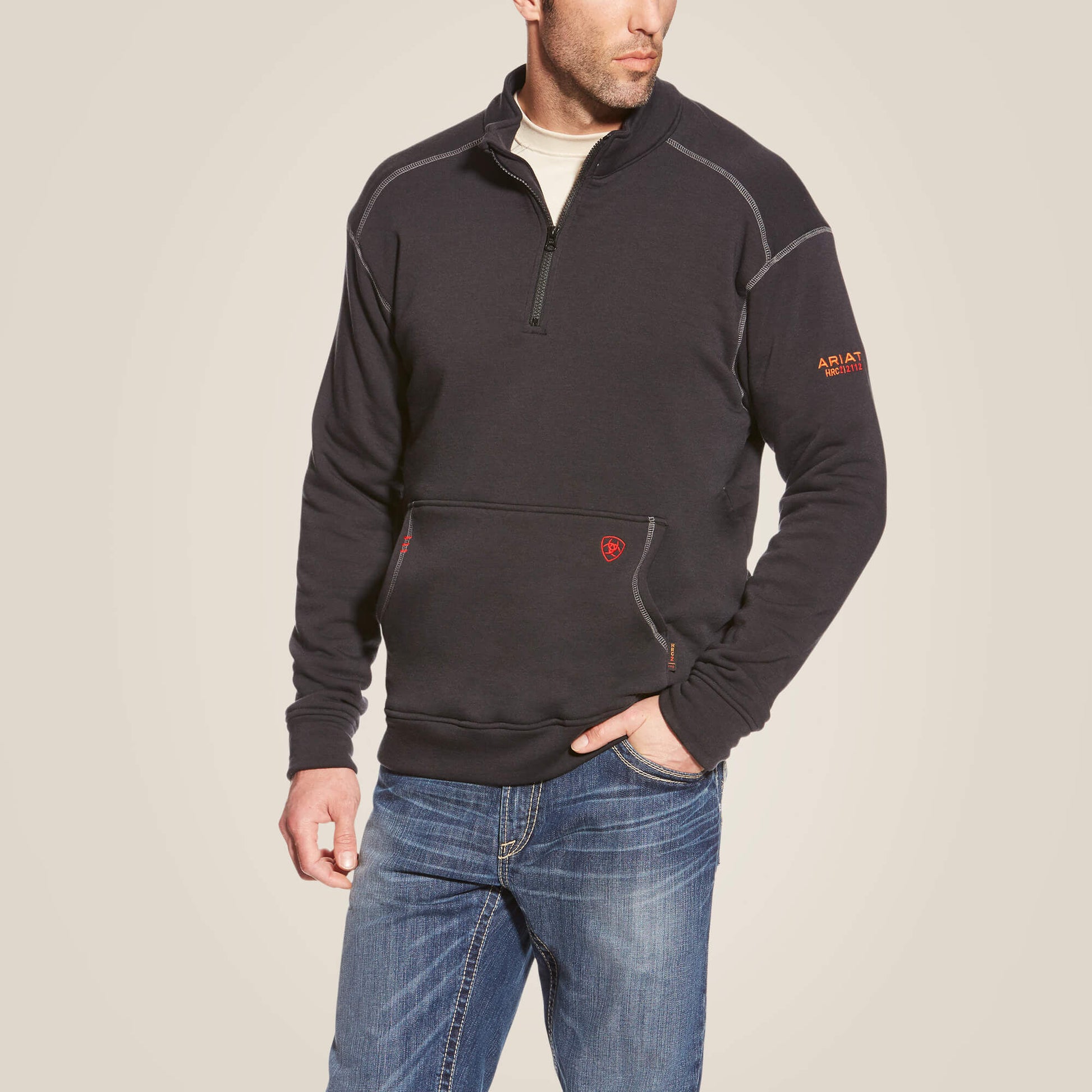 Ariat Men FR Polartec Fleece 1/4 Zip Top