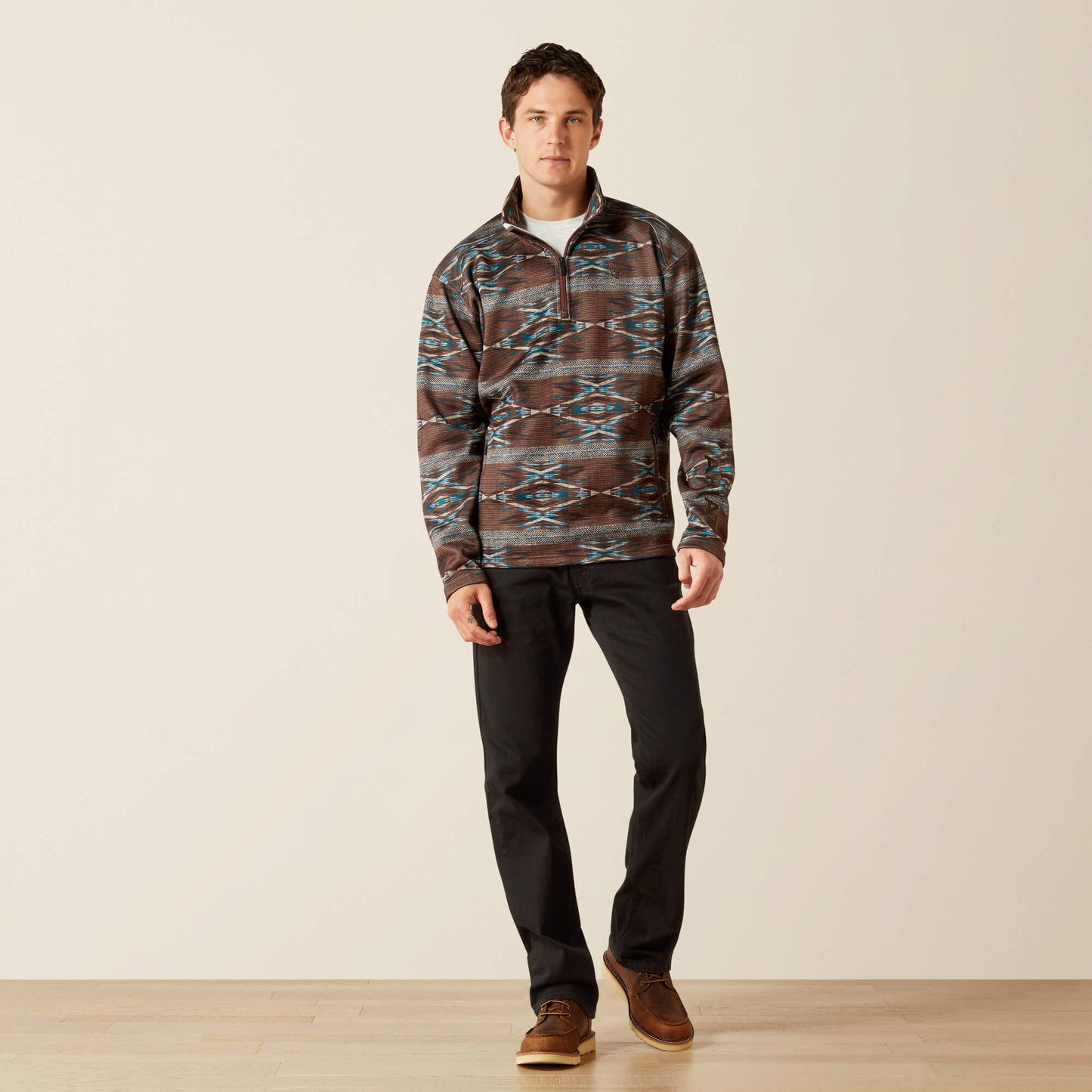 Ariat Men Caldwell Logo 1/4 Zip Sweater