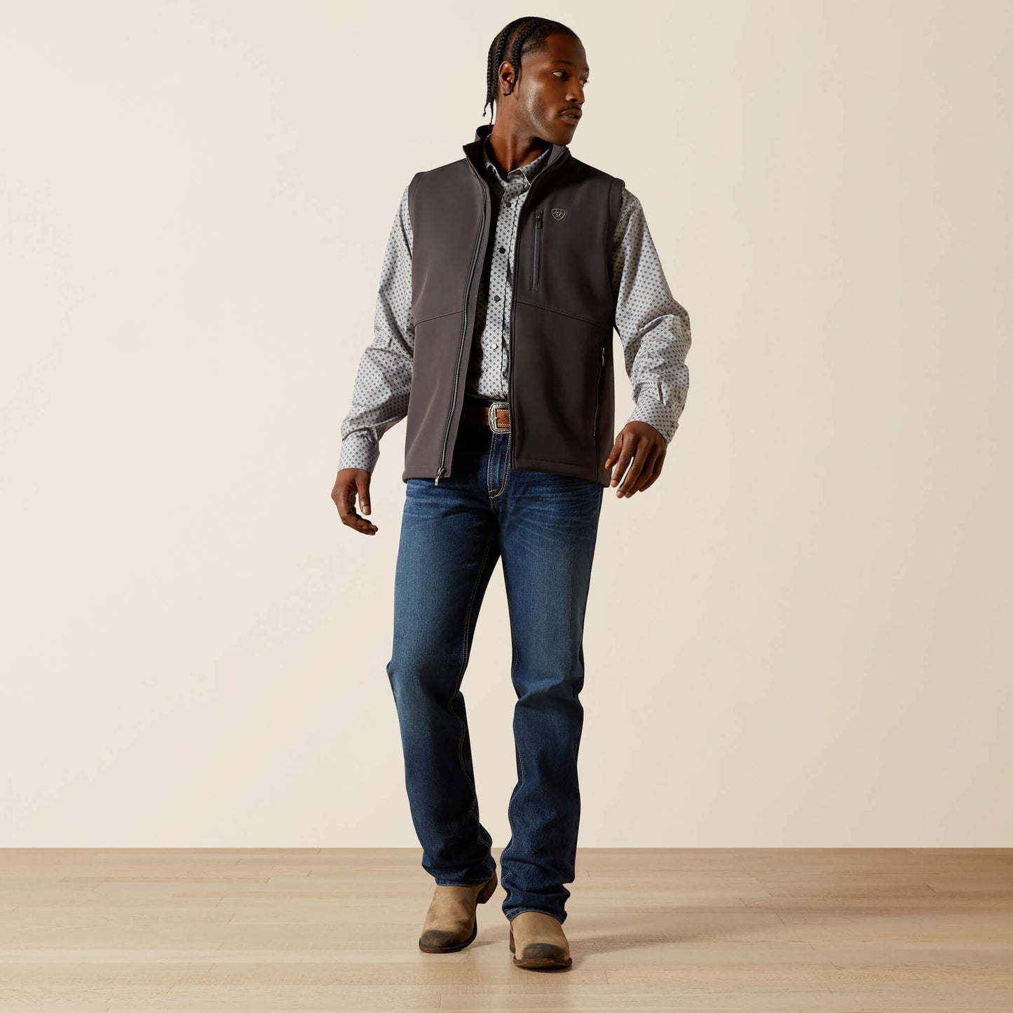 Ariat Men Logo Softshell Vest