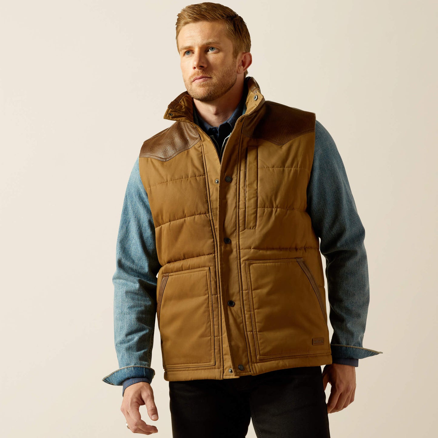 Ariat Men Western Quilted Vest