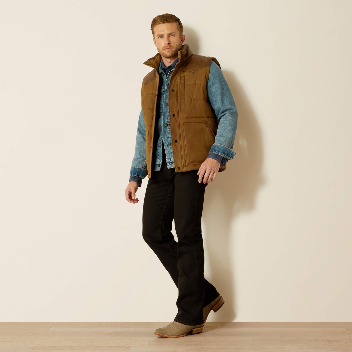 Ariat Men Western Quilted Vest