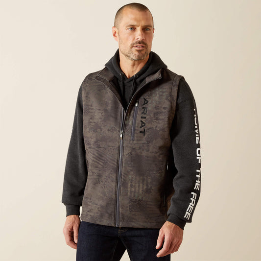 Ariat Men Patriot Flag Softshell Vest
