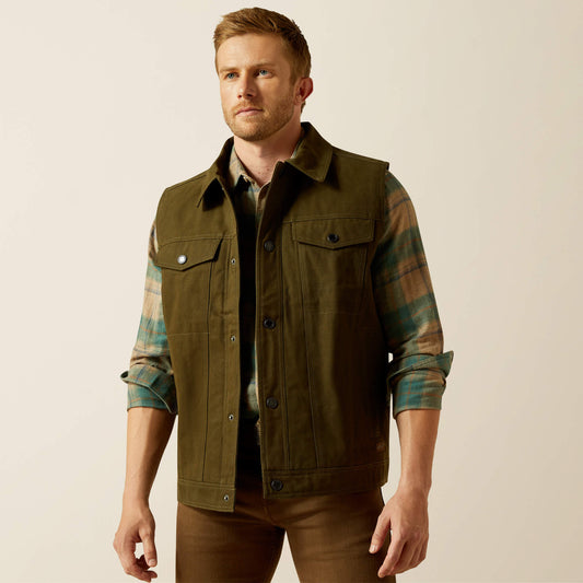 Ariat Men Canvas Rancher Vest