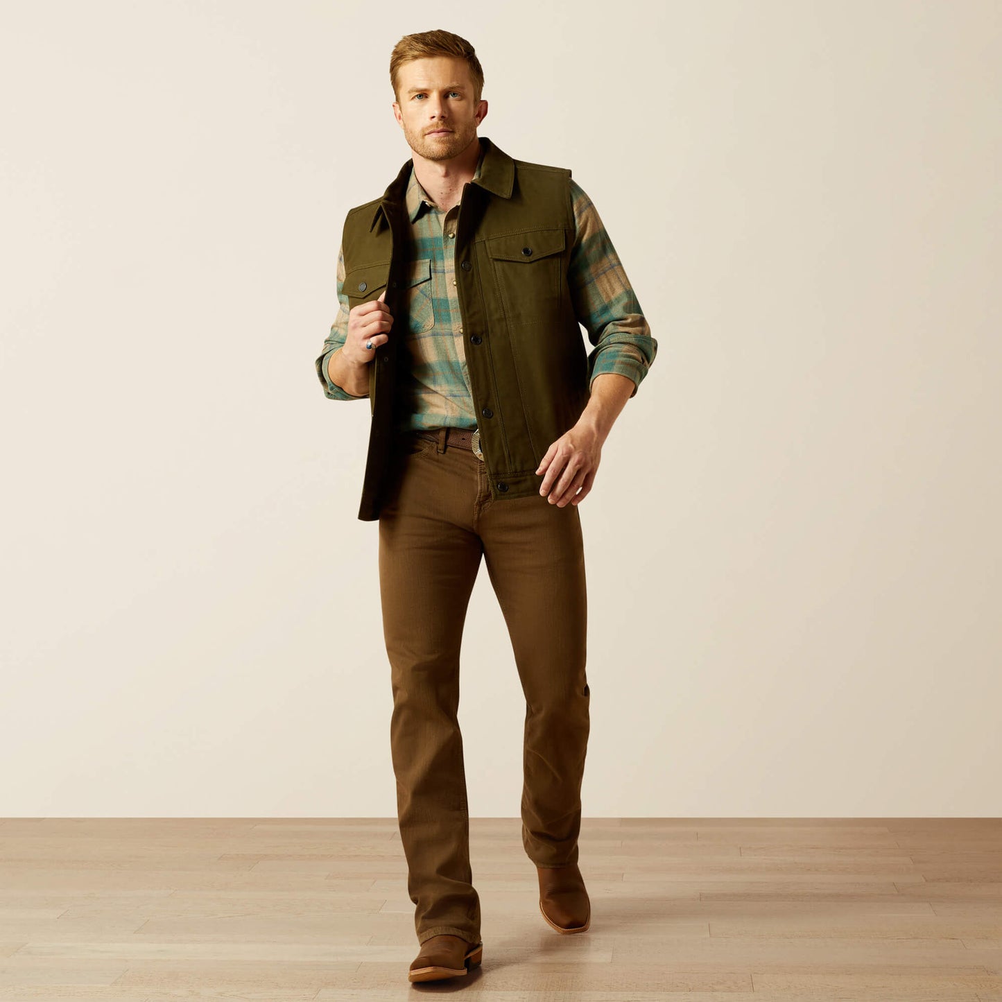 Ariat Men Canvas Rancher Vest