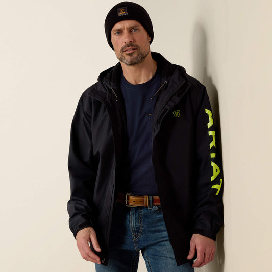 Ariat Men Rebar Stormshell Logo Waterproof Jacket