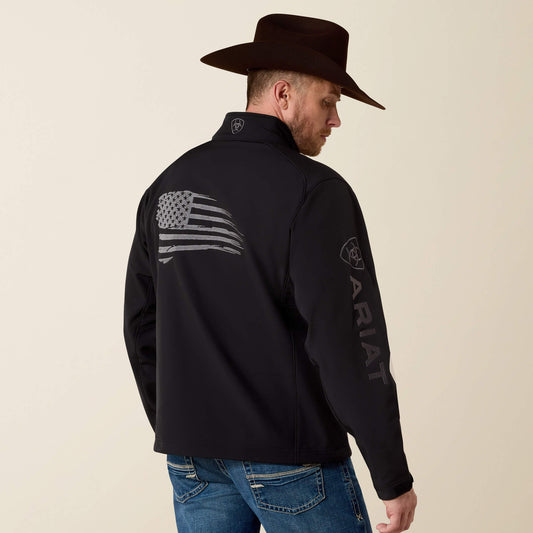 Ariat Men Logo 2.0 Patriot Softshell Water Resistant Jacket