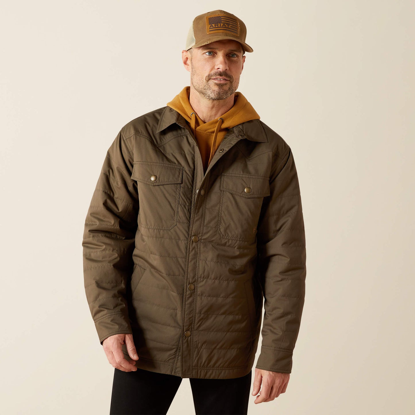 Ariat Men Quilted Shirt Jacket