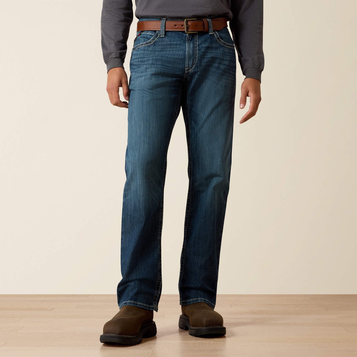 Ariat Men FR M4 Relaxed Stretch DuraLight Boundary Boot Cut Jean