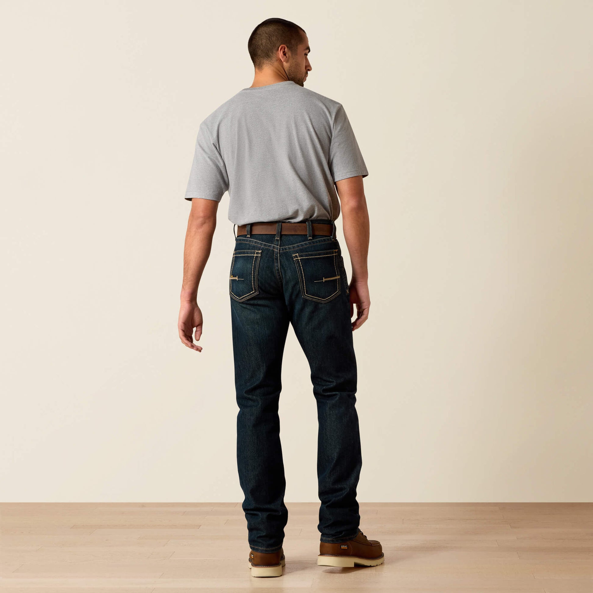 Ariat Men Rebar M4 Relaxed DuraStretch Edge Stackable Straight Leg Jean