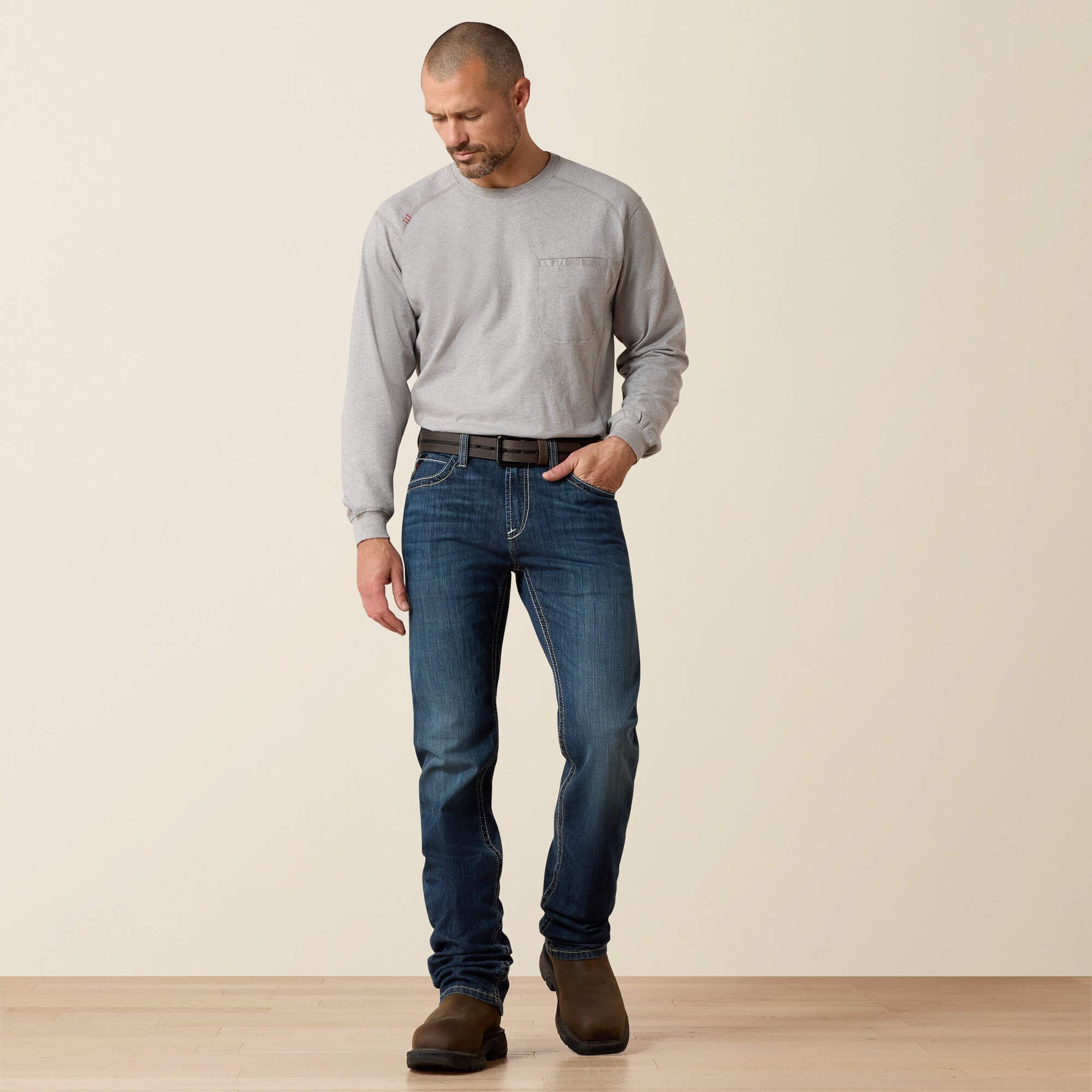 Ariat Men FR M7 Slim Stretch DuraLight Shoreway Straight Leg Jean
