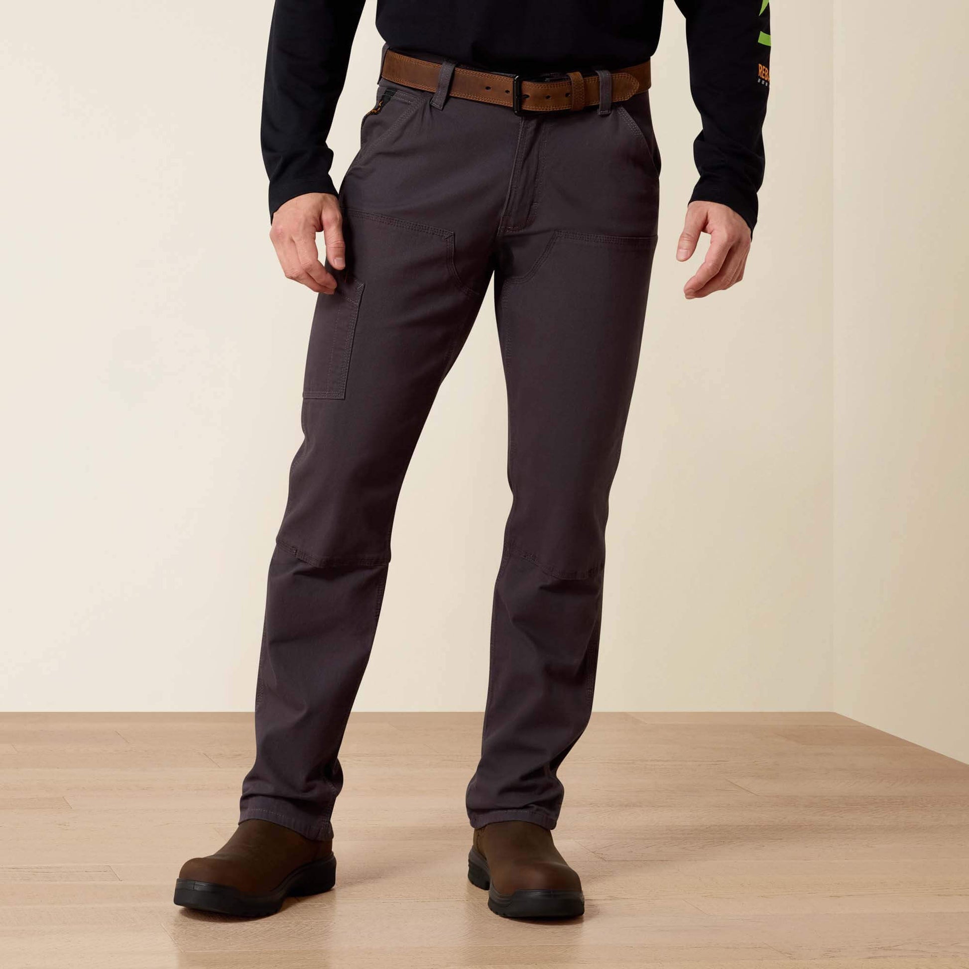 Ariat Men Rebar M4 Low Rise DuraStretch Made Tough Double Front Stackable Straight Leg Pant