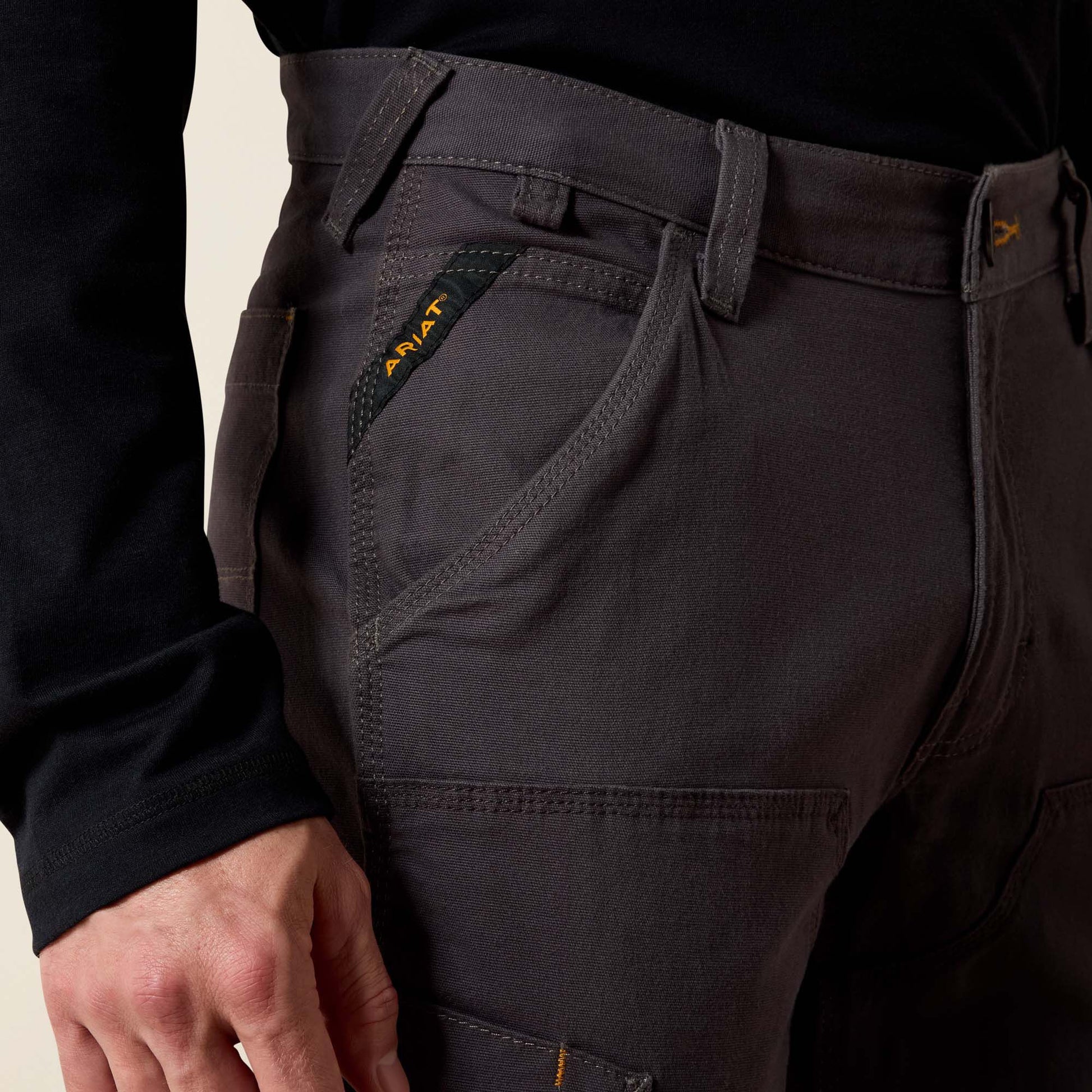 Ariat Men Rebar M4 Low Rise DuraStretch Made Tough Double Front Stackable Straight Leg Pant