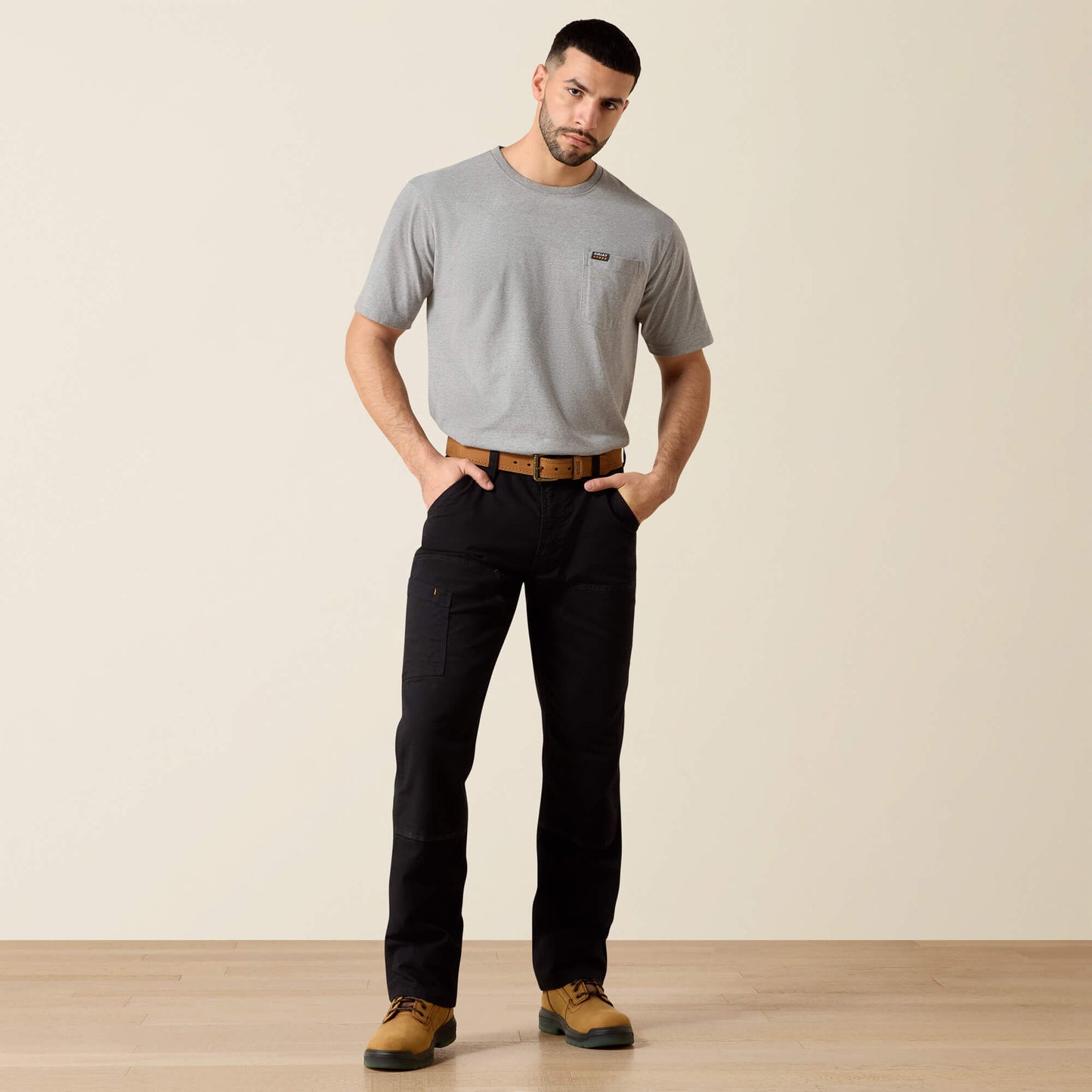 Ariat Men Rebar M4 Low Rise DuraStretch Made Tough Double Front Stackable Straight Leg Pant