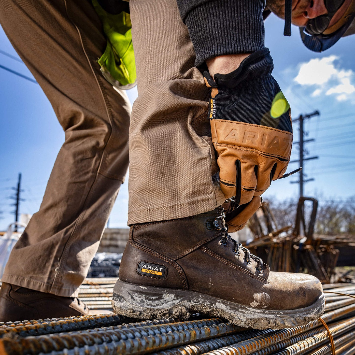 Ariat Men Rebar M4 Low Rise DuraStretch Made Tough Double Front Stackable Straight Leg Pant