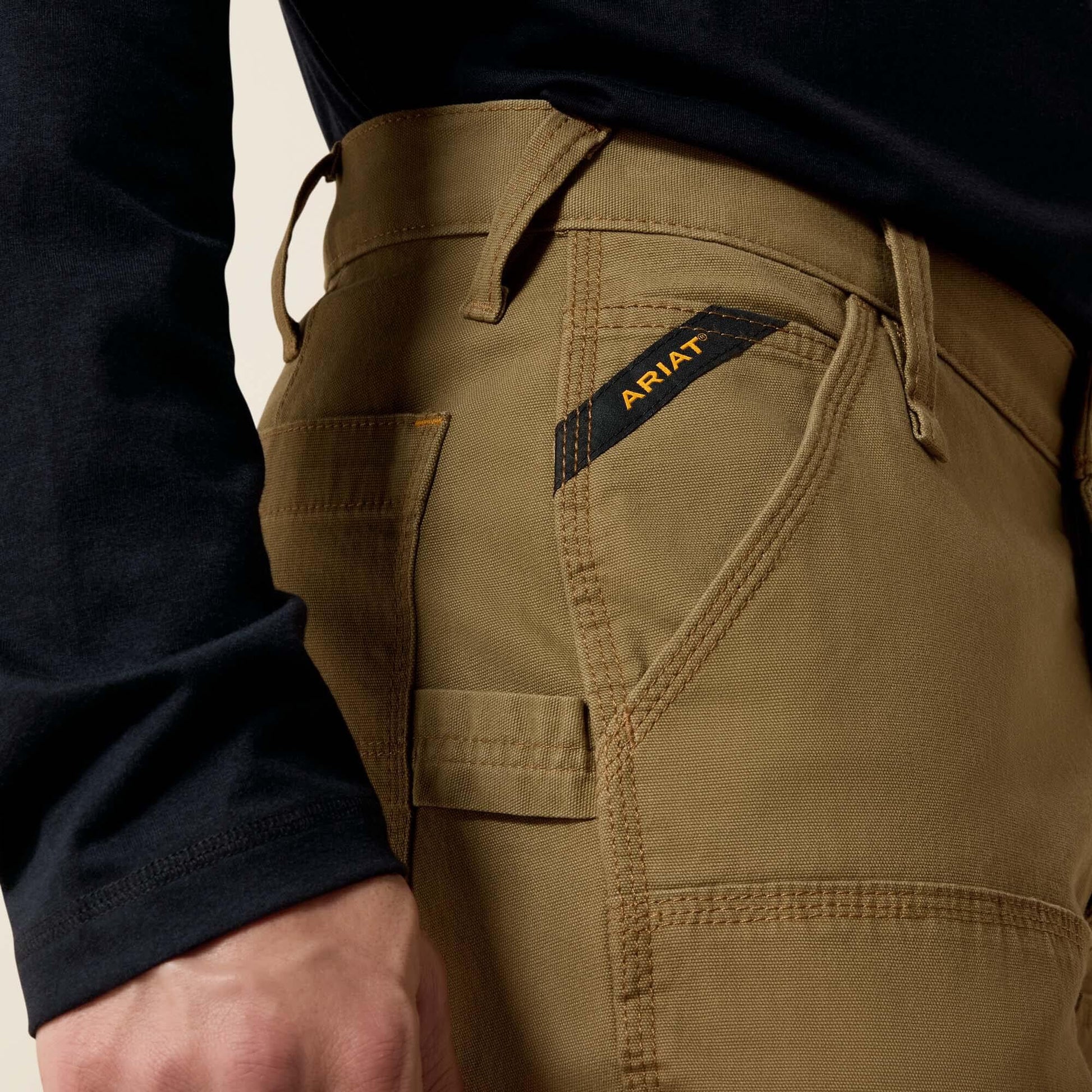 Ariat Men Rebar M4 Low Rise DuraStretch Made Tough Double Front Stackable Straight Leg Pant