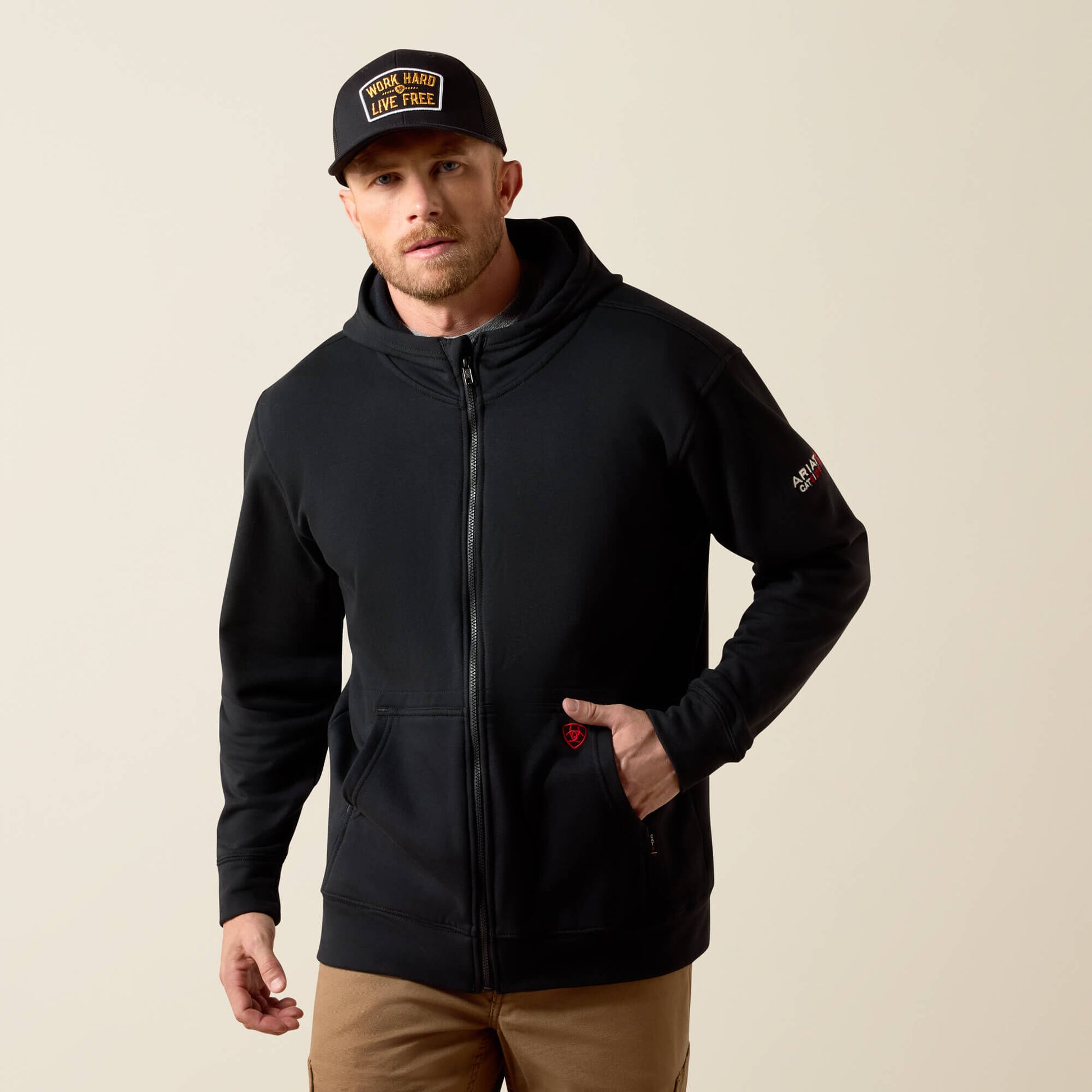 Ariat Men FR DuraStretch Full Zip Hoodie