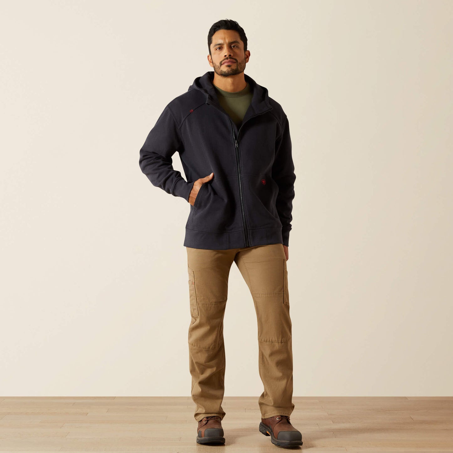 Ariat Men FR DuraStretch Heavyweight Fleece Full Zip Hoodie