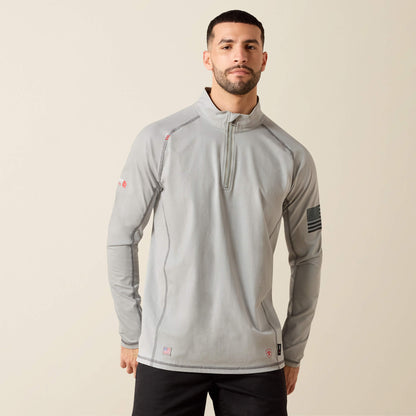 Ariat Men FR Combat Stretch Patriot 1/4 Zip Work Shirt